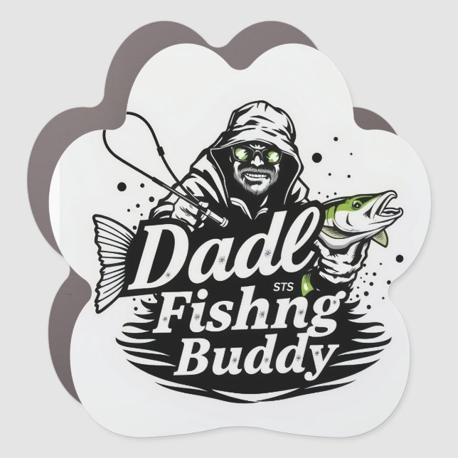 Celebrate Your Love for Fishing with Dad Car Magnet (Front)