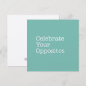 Celebrate Your Opposites Note Card (Front/Back)