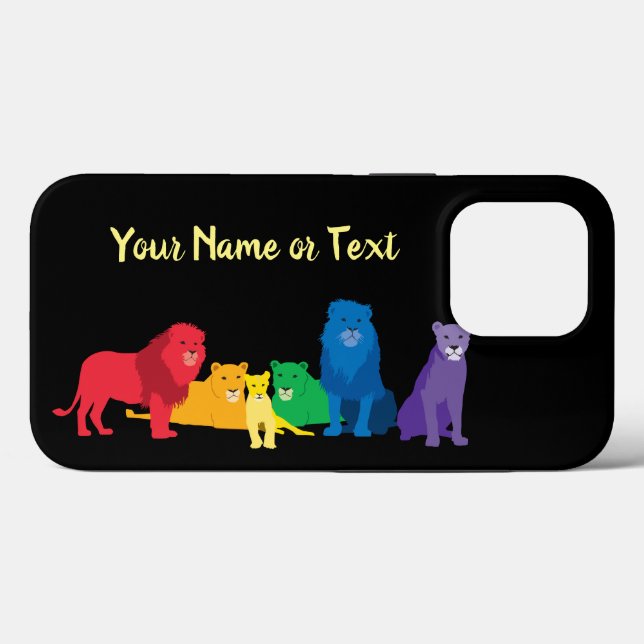 Celebrate Your Pride Rainbow Lion Pride Case-Mate iPhone Case (Back (Horizontal))