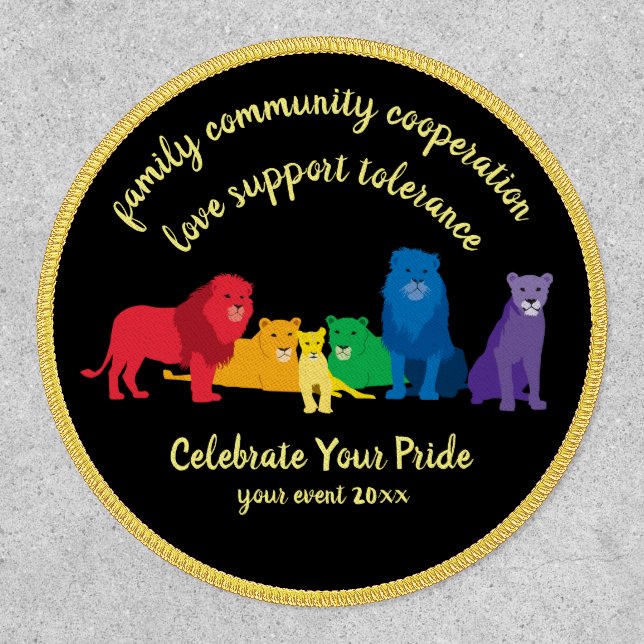 Celebrate Your Pride Rainbow Lion Pride Patch (Front)