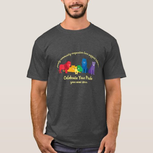 Celebrate Your Pride Rainbow Lion Pride T_Shirt