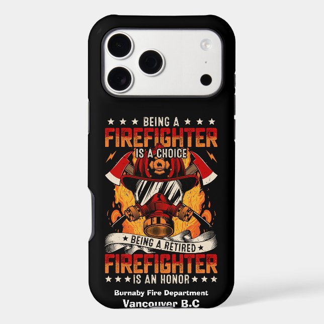Celebrates a devoted firefighter Case-Mate iPhone case (Back)