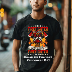Celebrates a devoted firefighter T-Shirt