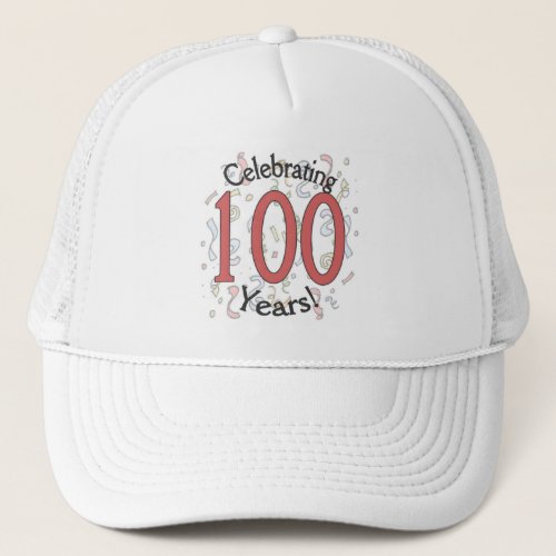 Celebrating 100 years birthday confetti hat