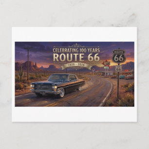 Celebrating 100 Years: Route 66 Holiday Postcard