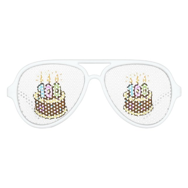 celebrating 100 years young aviator sunglasses (Front)