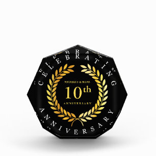 Celebrating 10th Anniversary. Customizable. Award