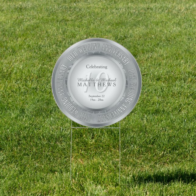 Celebrating 10th Wedding Anniversary Keepsake Sign (Insitu)