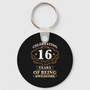 Celebrating 16 Years Of Being Awesome Keychain