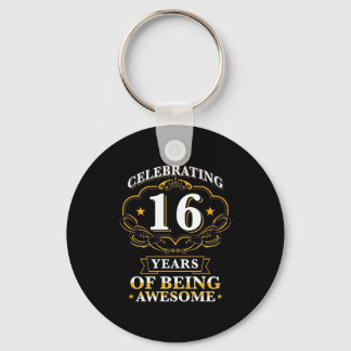 Celebrating 16 Years Of Being Awesome Keychain