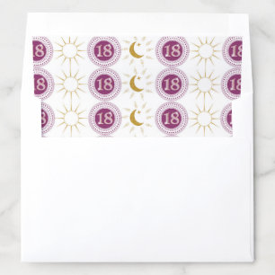 Celebrating 18th Birthday Rose Gold Glitter Envelope Liner