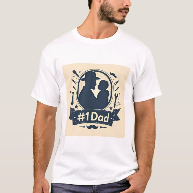 Celebrating #1 Dad T-Shirt (Front)