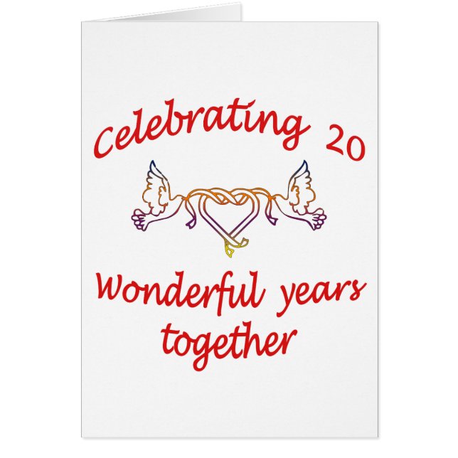 CELEBRATING 20 YEARS WED CARDS (Front)
