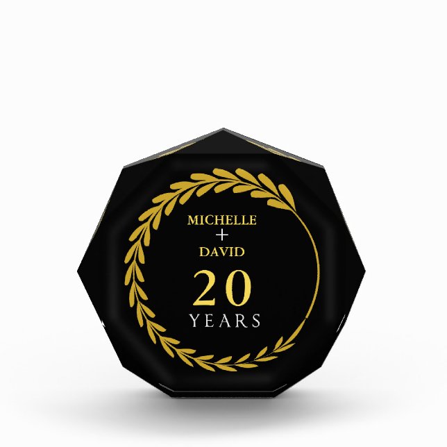 Celebrating 20th Anniversary. Customizable. Award (Front)