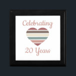 Celebrating 20th Wedding Anniversary Gift Box<br><div class="desc">Celebrating 20th Wedding Anniversary</div>