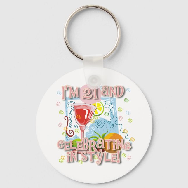 Celebrating 21 in Style Keychain (Front)