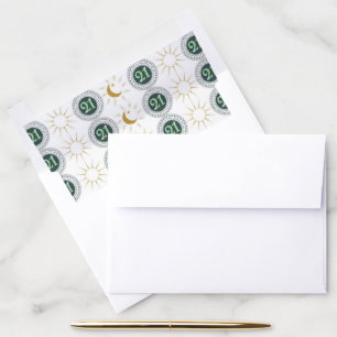 Celebrating 21st Birthday Green Glitter Envelope Liner