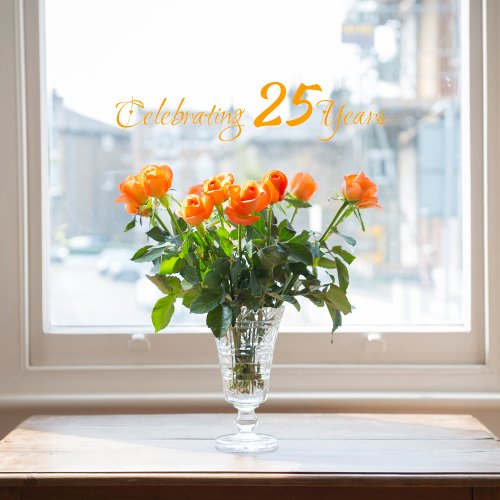 Celebrating 25 Years Window Cling