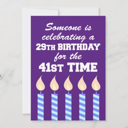 Celebrating 29th Birthday 21st Time 70th Invitatio Invitation