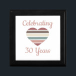 Celebrating 30th Wedding Anniversary Gift Box<br><div class="desc">Celebrating 30th Wedding Anniversary</div>