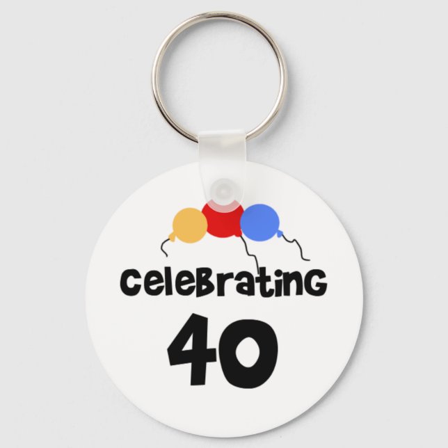 Celebrating 40 keychain (Front)