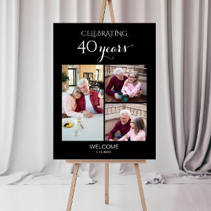Celebrating 40 Years Anniversary Photo Foam Board