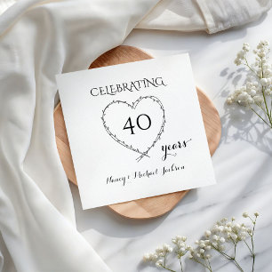 Celebrating 40 Years Anniversary with Wreath Napkins