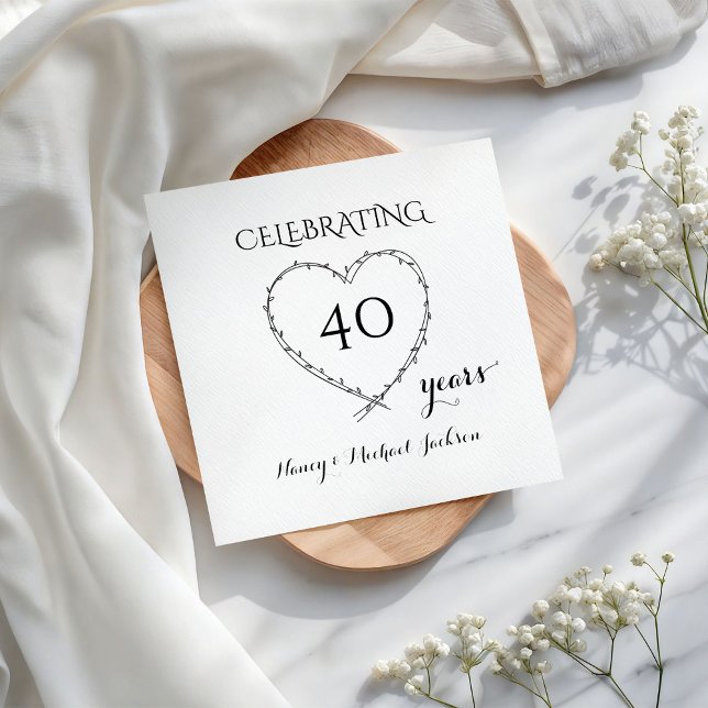 Celebrating 40 Years Anniversary with Wreath Napkins (Creator Uploaded)
