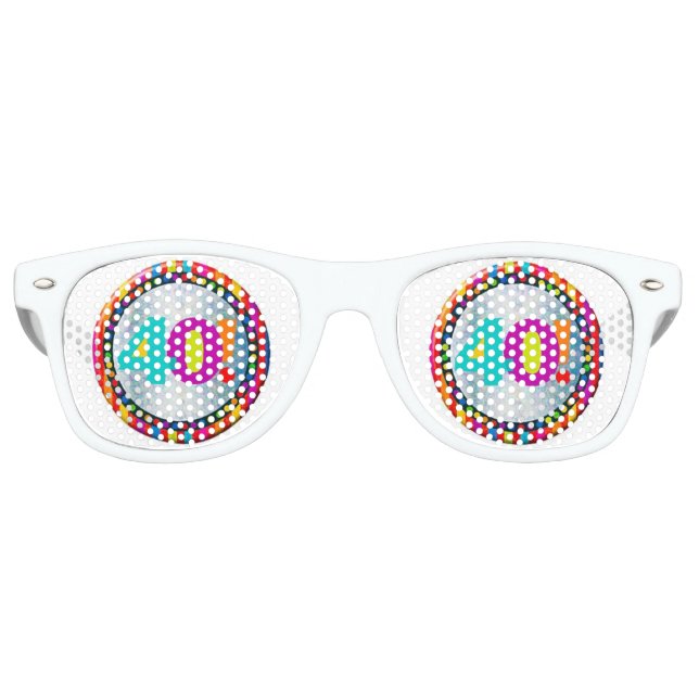 celebrating  40 years young retro sunglasses (Front)