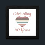 Celebrating 40th Wedding Anniversary Gift Box<br><div class="desc">Celebrating 40th Wedding Anniversary</div>
