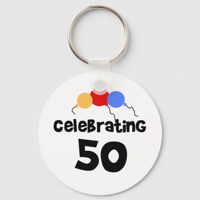 Celebrating 50 keychain (Front)