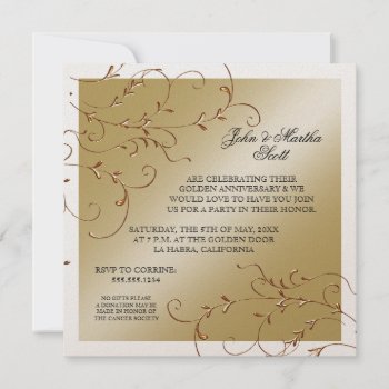 Celebrating 50 Years  50th Anniversary Invitation by AudreyJeanne at Zazzle
