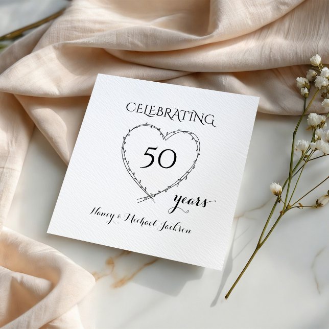 Celebrating 50 Years Anniversary with Wreath Napkins (Creator Uploaded)