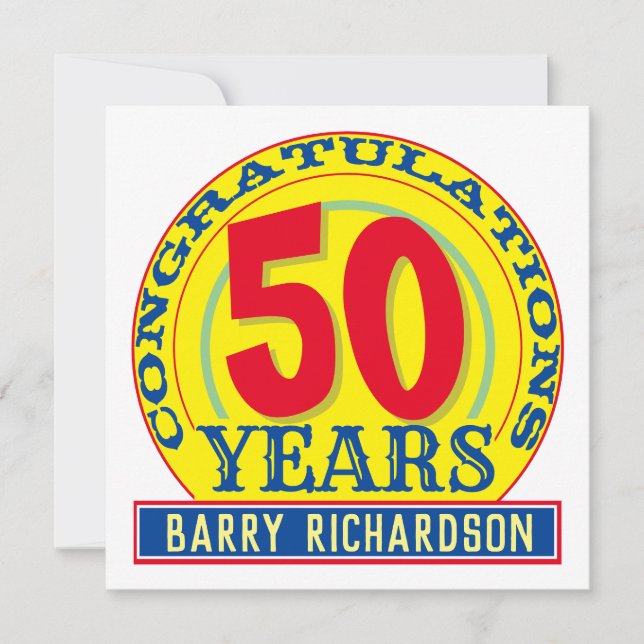 Celebrating 50 Years Card (Front)