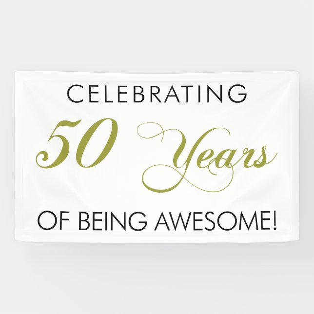 Celebrating 50 Years Of Being Awesome Banner (Horizontal)