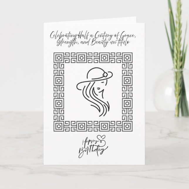 Celebrating 50 Years of Grace and Beauty  Holiday Card (Front)