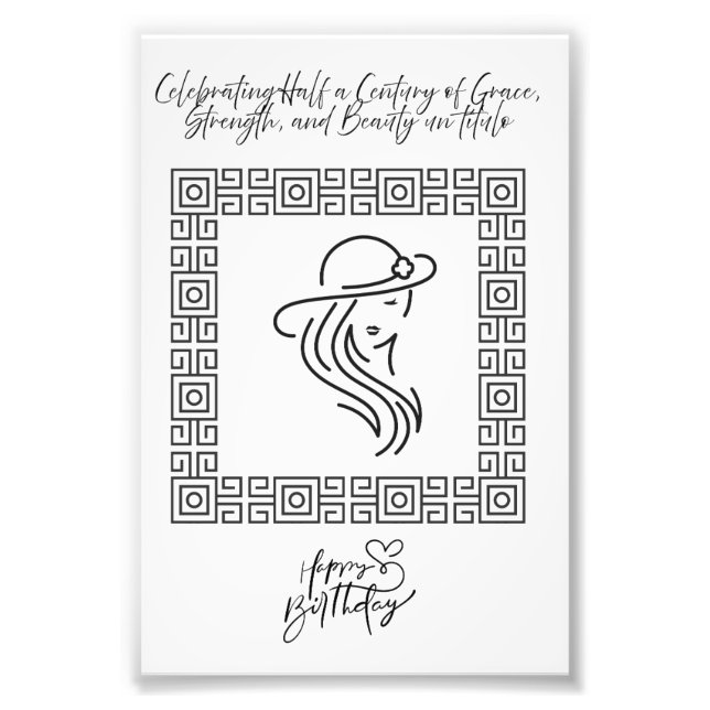 Celebrating 50 Years of Grace and Beauty  Photo Print (Front)