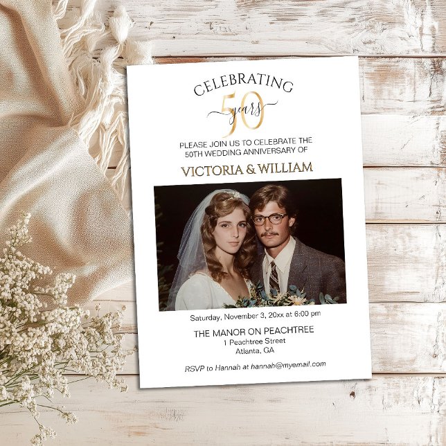 Celebrating 50 Years Wedding Anniversary Party Invitation (Creator Uploaded)