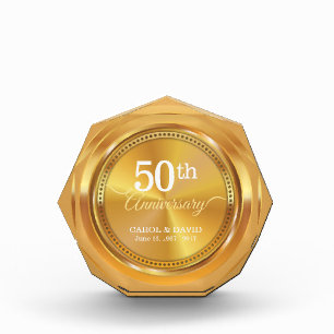 Celebrating 50th Anniversary. Customizable. Acrylic Award