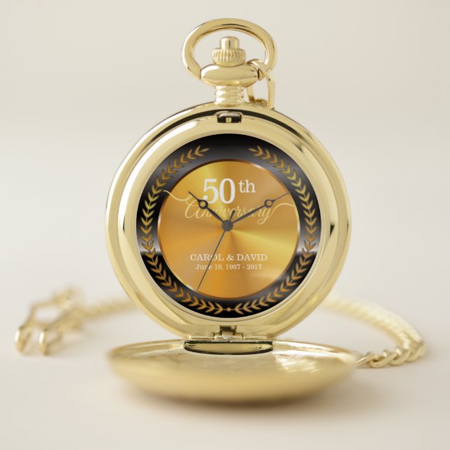 Celebrating 50th Anniversary. Customizable. Pocket Watch (Inside)