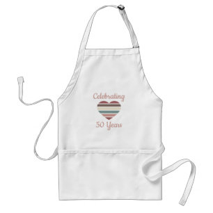 Celebrating 50th Wedding Anniversary Adult Apron