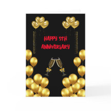 Celebrating 5th Wedding Anniversary Love and Joy