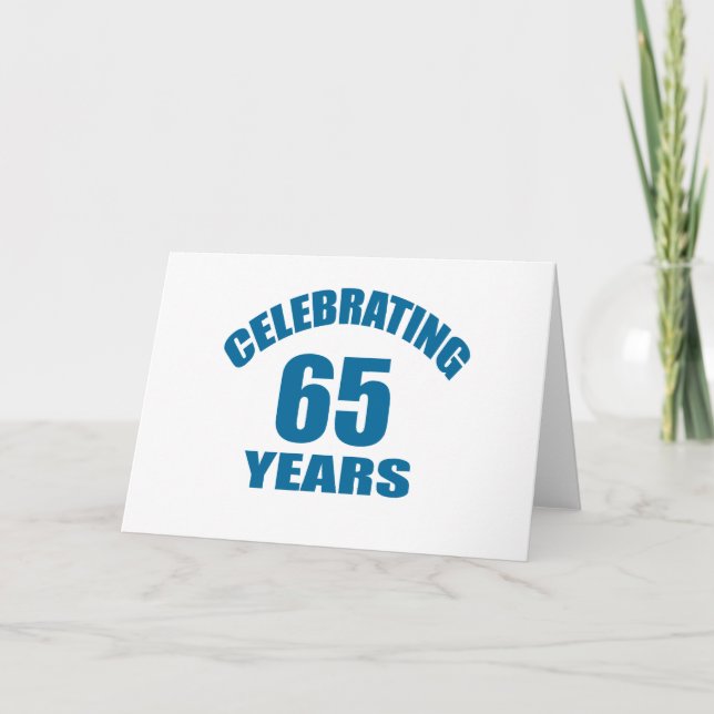 Celebrating 65 Years Birthday Designs Card (Front)