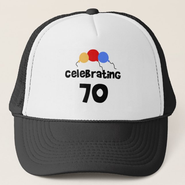 Celebrating 70 trucker hat (Front)