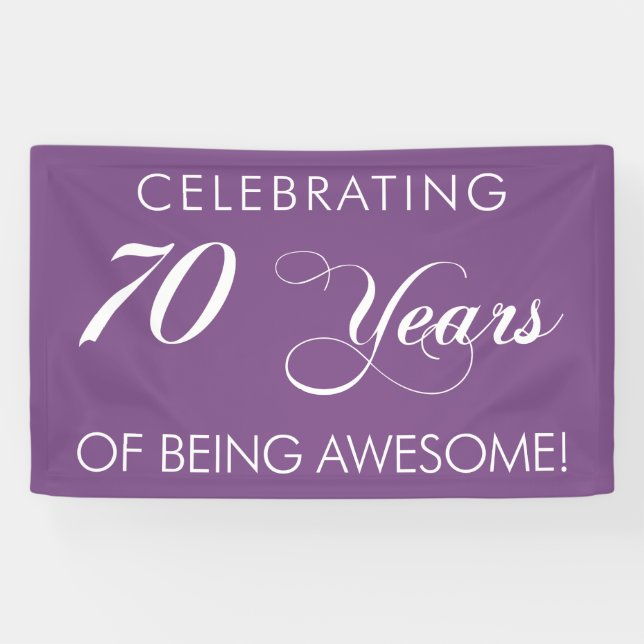 Celebrating 70 Years Of Being Awesome Banner (Horizontal)