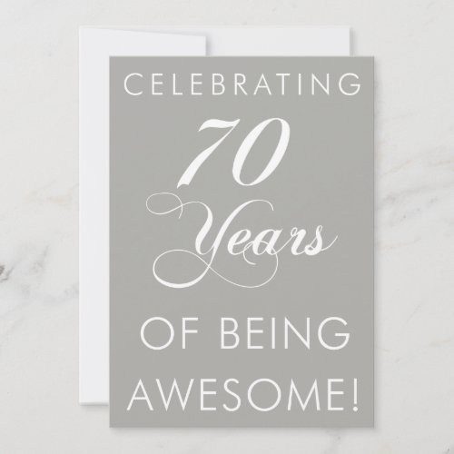 Celebrating 70 Years Of Being Awesome Invite