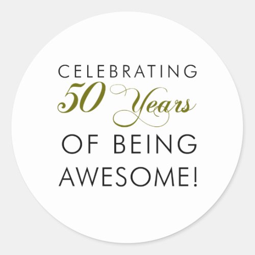 Celebrating 75 Years Of Being Awesome Classic Roun Classic Round Sticker
