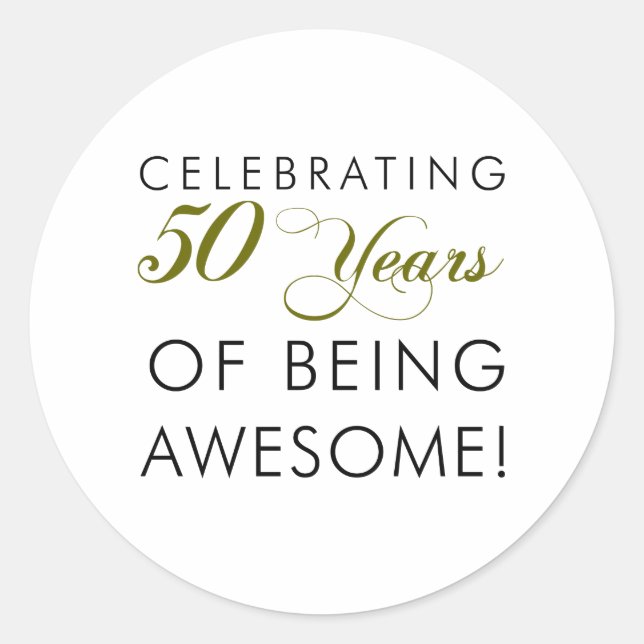 Celebrating 75 Years Of Being Awesome Classic Roun Classic Round Sticker (Front)