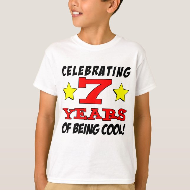 Celebrating 7 Years Of Being Cool T-Shirt (Front)