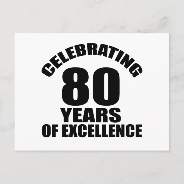 Celebrating 80 Years Birthday Postcard (Front)